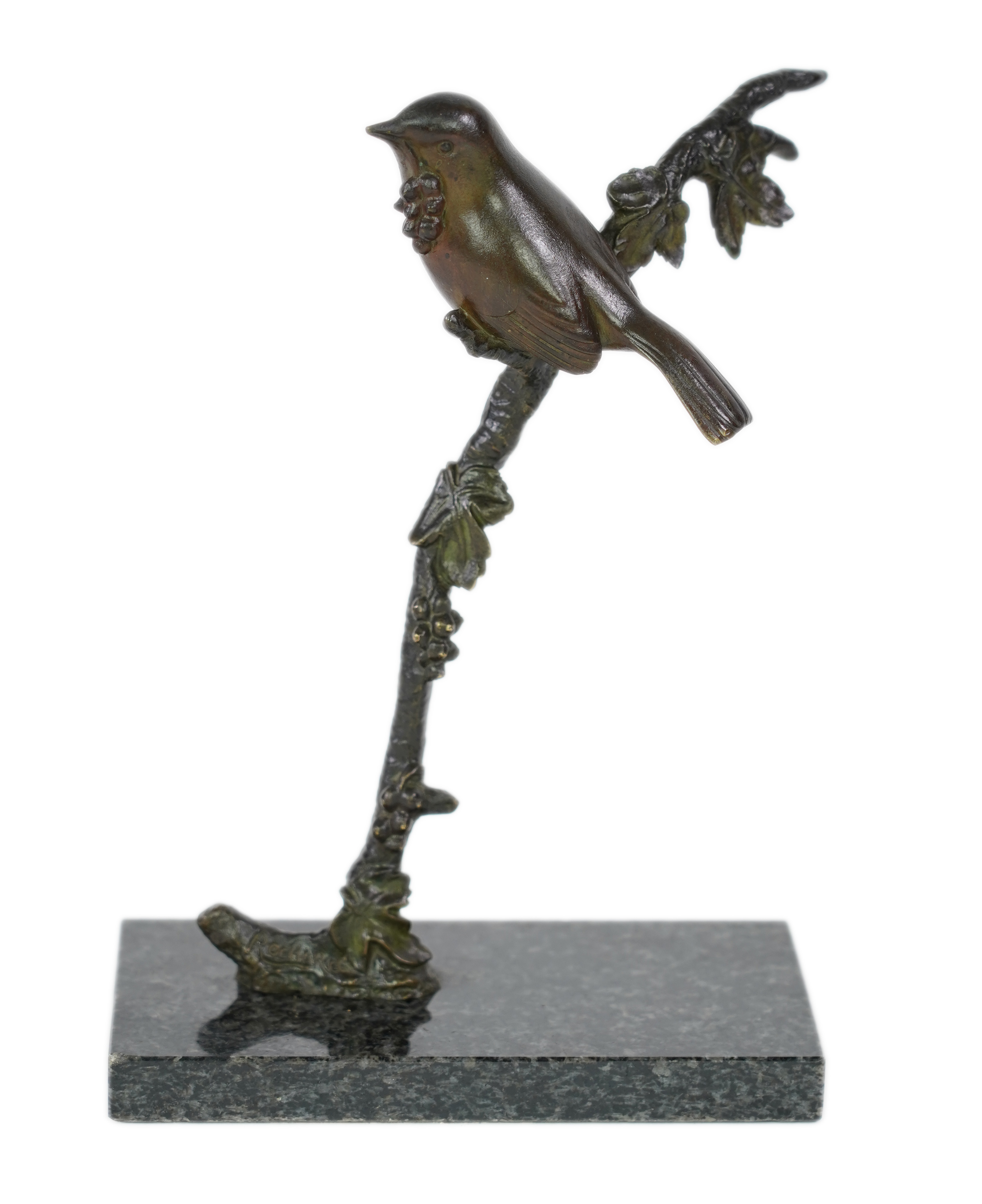 Irénée Rochard (French, 1906-1984), a bronze figure of bird on a vine